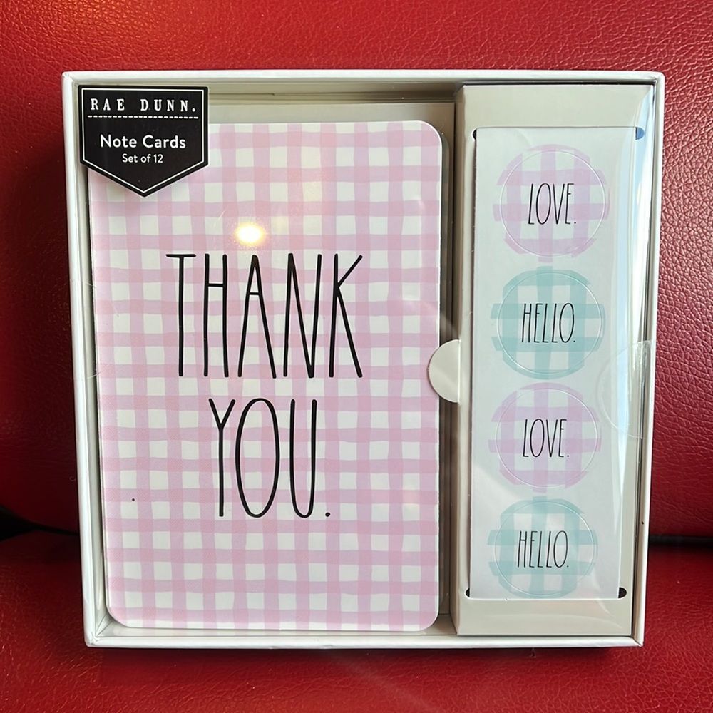 NIB Rae Dunn note card set